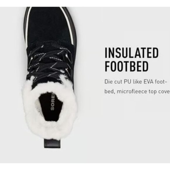 SOREL Boots TIVOLI IV Womans 11 Fur Suede Leather Waterproof Shoes Outdoor Black - Picture 3 of 16